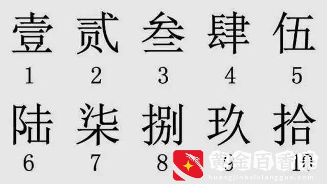大写的汉字数字