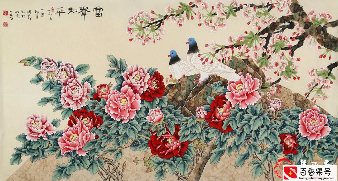 客厅沙发后面挂什么画好 这几款吉祥花鸟画更让你怦然心动