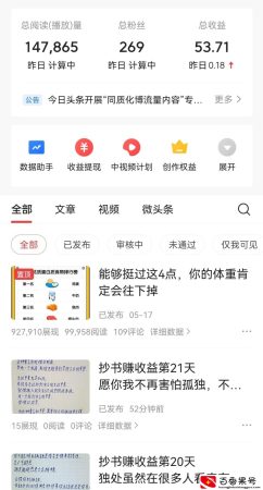 在今日头条上到底能不能赚到钱？我用自己的真实数据告诉你