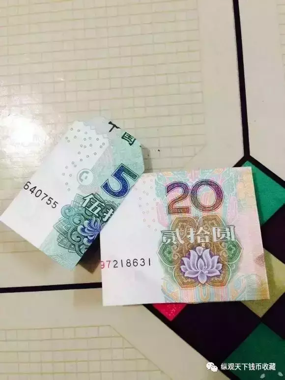 用钱折爱心？钱叠成爱心？