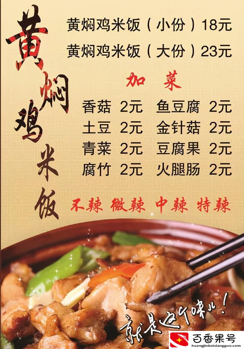 黄焖鸡米饭的利润大概多少钱
