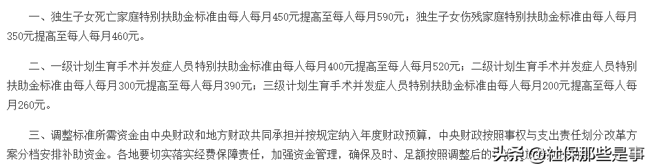 独生子女补贴最新政策