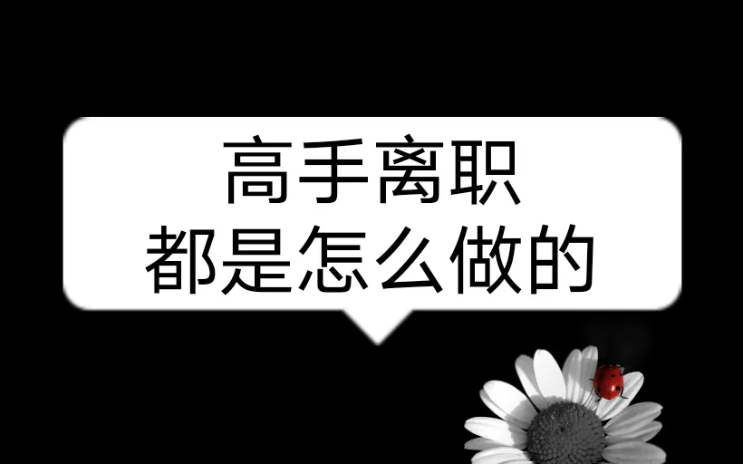 最聪明的一种员工离职