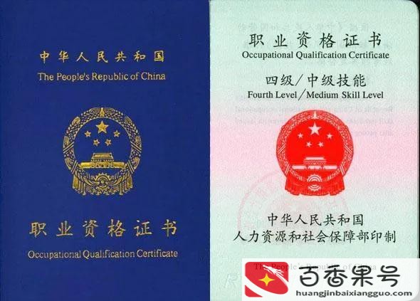 国家认可的职业资格证书