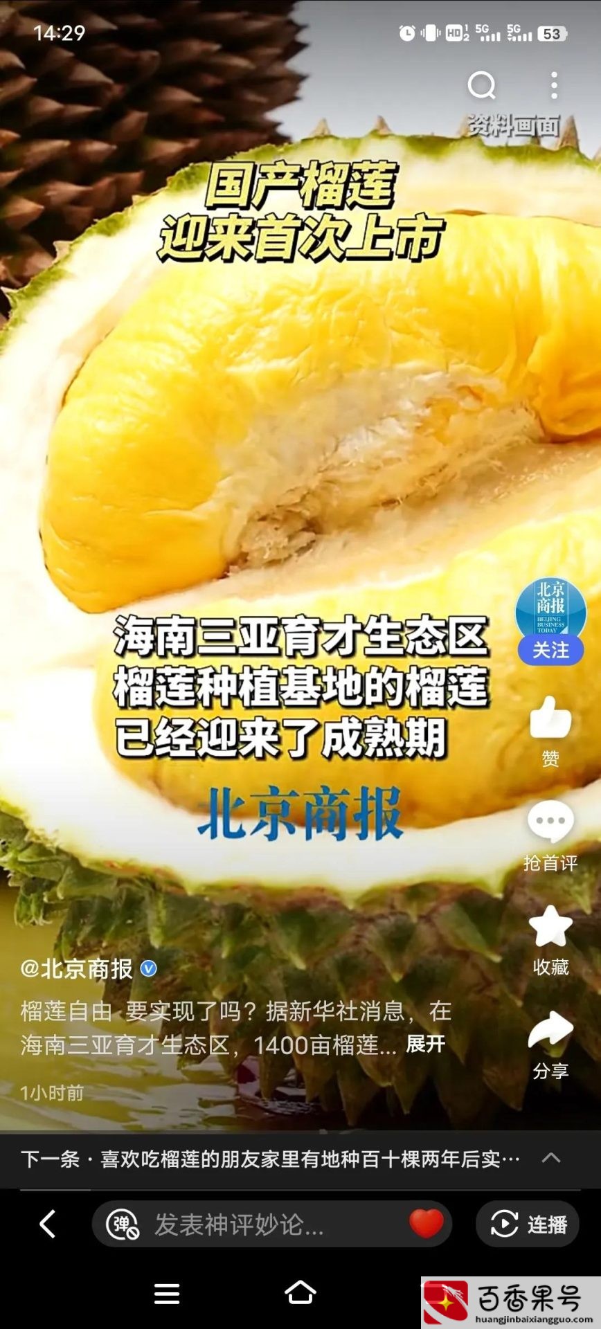 中国产榴莲最有名的地方